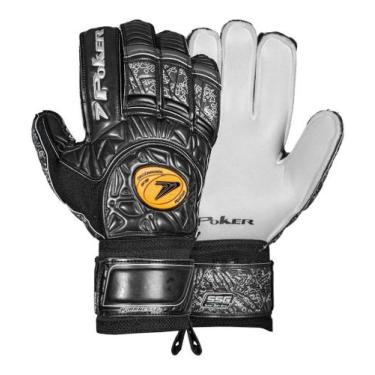 Imagem de Luva Goleiro Futebol Campo Poker Firmness 4 Profissional, Preto, 9
