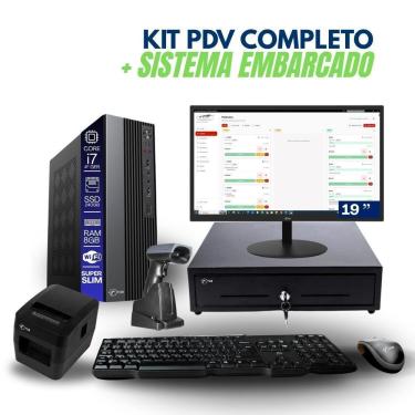 Imagem de Computador PDV Completo Core I7 8GB SSD 240GB Monitor 19 Sistema TOB Food Bivolt Tob Computers