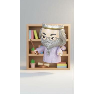 Imagem de Boneco Colecionável Mago com Varinha em Caixa Acrílica - Congratulatio