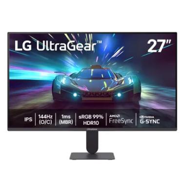 Imagem de Monitor Gamer Lg Ultragear 27 Full Hd 144hz 1ms Ips Gsync Freesync Hdr10 Preto 27g411ab