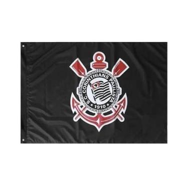 Imagem de Bandeira Oficial Do Corinthians 90x1,28m Dupla Face 2 Panos - BC ARTS 