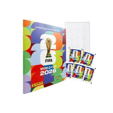 Imagem de Kit Especial Álbum Copa 2026 Com Capa Plástica Reforçada + 35 Figurinh