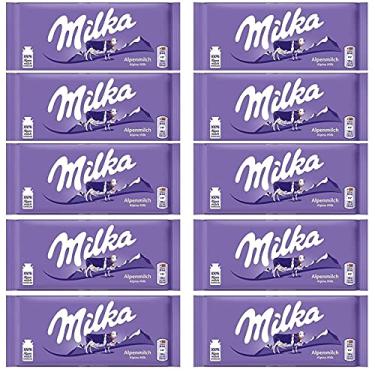 Imagem de Kit C/10 Milka 100g Alpine Milk