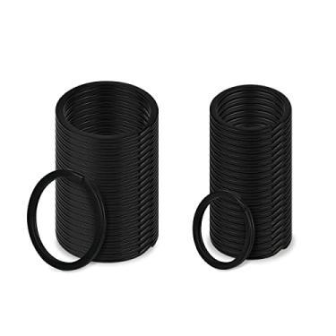 Imagem de DS. Anéis de chaveiro redondos estilo distinto 1 e 1,25 polegada anel dividido de metal para casa carro chaveiro conjunto de 40 - preto