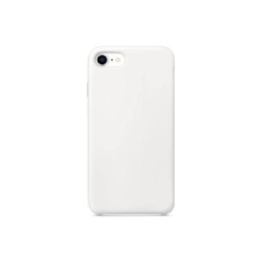 Imagem de Capa Case Capinha Resistente de Silicone e Aveludada C/LOGO para o IPhone 7/8/ SE - BRANCO