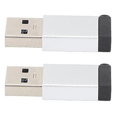 Imagem de Conversor USB3.0 para tipo C, adaptador OTG e estrutura estável para estudo e escritório para qualquer lugar(Prata)