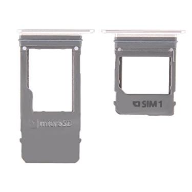 Imagem de Peças de reparo de bandeja de cartão SIM + bandeja de cartão micro SD, cartão único para Galaxy A5 (2017) / A520 e A7 (2017) / A720 (preto) peças (cor: dourado)