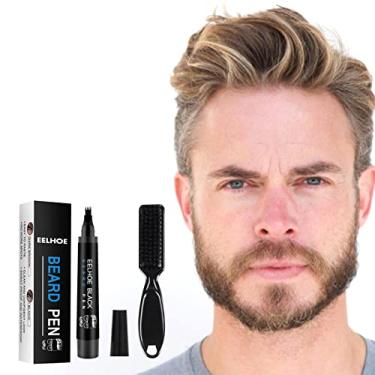 Imagem de Enchimento de lápis de barba, intensificador de barba de longa duração, à prova de água e à prova de suor, caneta de barba com pincel, crie barba, bigode e sobrancelhas com aparência natural Sritob