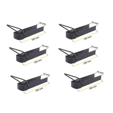 Imagem de 06 Trinco de Correr Para Porteira par com Rodinha 350x70mm