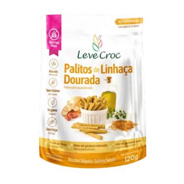 Imagem de Biscoito Palito Salgado Linhaça Dourada Sem Glúten Leve Crock 120g