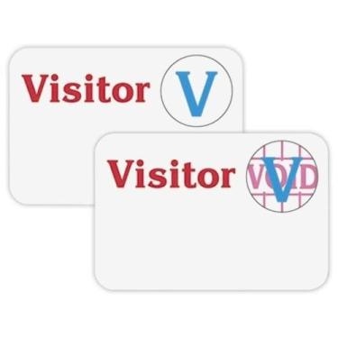 Imagem de Crachá de visitante com autosvalidade C-Line 97004, crachá de um dia, 7,6 x 2, branco, 100/caixa