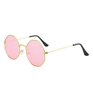 Imagem de Óculos de Sol Quadrado Metal Moldura Polígono Óculos de Sol Piloto Vintage Óculos de Sol com Design Gradiente Óculos de Sol Óculos,E,Ouro