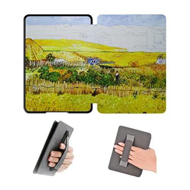 Imagem de Capa com alça de mão para Kindle Basic 10º lançado em 2019, modelo J9G29R, capa impermeável com hibernação automática