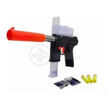 arma de brinquedo ak47 de pressão atira dardos 