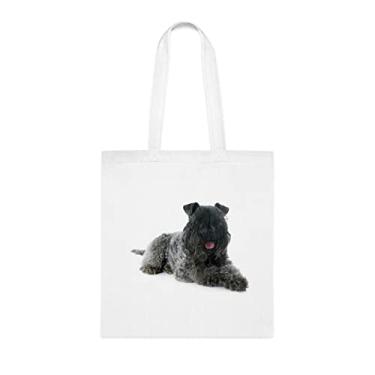 Imagem de Kerry Blue Terrier, presente para cachorro Kerry Blue Terrier, aniversário de cachorro Kerry Blue Terrier bolsa de ombro para cachorro Kerry Blue Terrier, bolsa reutilizável para cães Kerry Blue Terrier, Branco