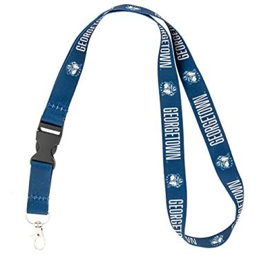 Imagem de Desert Cactus Cordão da Universidade de Georgetown Hoyas GU para chaves de carro porta-crachá de identificação chaveiro destacável fivela de encaixe (azul), Multicor, tamanho �nico