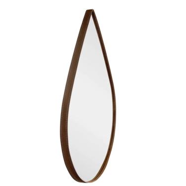 Imagem de Espelho Decorativo Suspenso 70cm formato oval Café