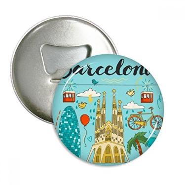 Imagem de Barcelona Espanhola Sagrada Família Abridor de Garrafas Imã de Geladeira Emblema Multifuncional