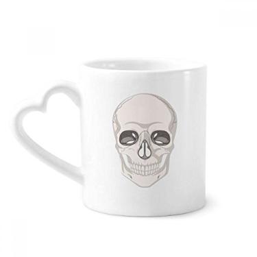 Imagem de Ilustração da sorte de caneca de osso de caveira caneca de café cerâmica copo de coração de vidro