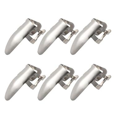 Imagem de Simhoa Palhetas de baixo quentes de aço inoxidável selecionam dedo