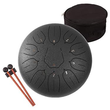 Imagem de LOMUTY Tambor de língua de aço - instrumento de percussão - Tambor de mão com bolsa, livro de música, marretas, palitos de dedo
