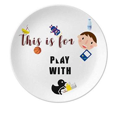 Imagem de Prato de porcelana Duck Cruise Prato redondo para jantar masculino