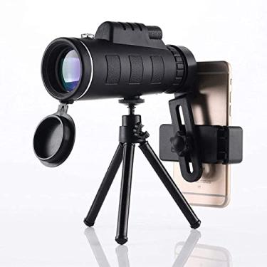 Imagem de Telescópio monocular 40x60 para câmera de smartphone visão hd acampamento ao ar livre caminhadas com bússola clipe de telefone tripé