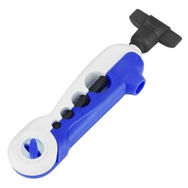Imagem de AUHX Ferramenta de carretel de linha de pesca, enrolador de linha de pesca universal multifuncional para vários tamanhos vara para molinetes e molinetes de fundição (branco azul)