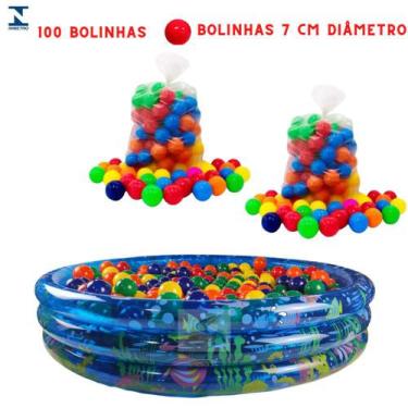 Imagem de Piscina De Bolinha Inflável Infantil 252 Lts + 100 Bolinhas - Wellmix