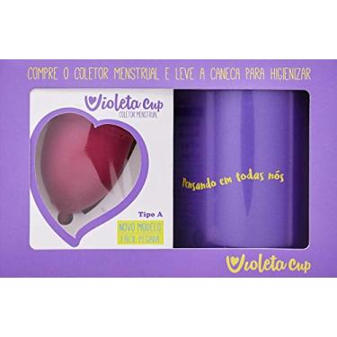 Imagem de Violeta Cup Kit Coletor Menstrual A Vermelho + Caneca Higienizadora Vermelho Tipo A Mulheres A Partir De 30 Anos Ou Com Filhos E/Ou Com Colo Do Útero De Altura Média E Alta
