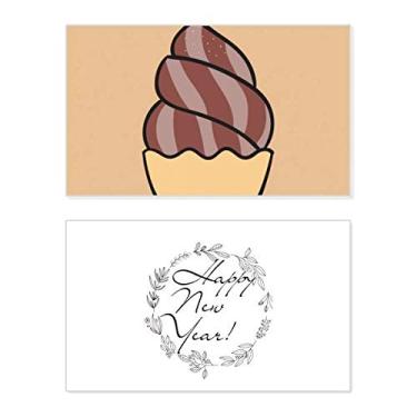 Imagem de Chocolate Aveia Doce Sorvete de Ano Novo Festival, Cartão de felicitações Bless Mensagem Presente