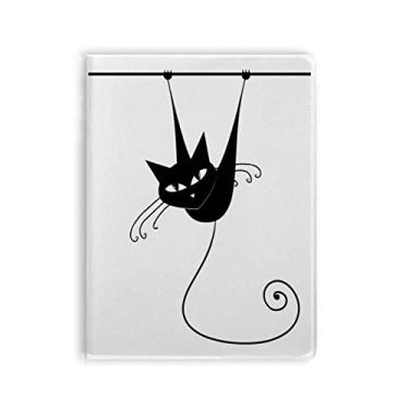 Imagem de Climb Rail Caderno de Goma de Dia das Bruxas Gato Preto Capa Diário