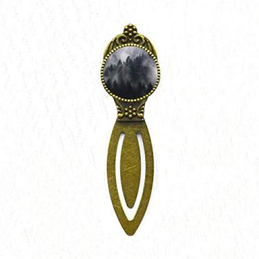 Imagem de Marcador de página retrô Dark Forest Mountain Fog Mist