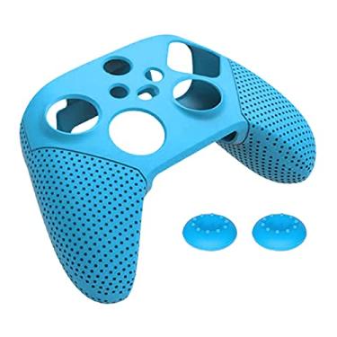Imagem de TwiHill Manga protetora de silicone para controle Xbox Series S/Xbox Series X, capa de silicone antiderrapante macia, protege contra poeira, arranhões Acessórios para Xbox Series S/X (Azul)