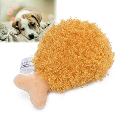 Imagem de LZKW Brinquedo para animais de estimação em forma de comida, baquetas de galinha duráveis, brinquedo de mastigar para cães para casa