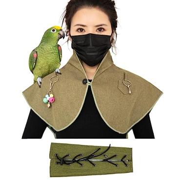 Imagem de Pet Bird atualizado, impermeável, protetor de cocô de pescoço, conjunto protetor de braço antiarranhões, almofada de ombro anti-mordida, xale de fralda para papagaio, arara, periquito africano, periquito, Agapornis Fischeri