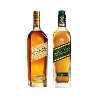 Imagem de Whisky Johnnie Walker Gold Label 750ml + Green Label 750ml