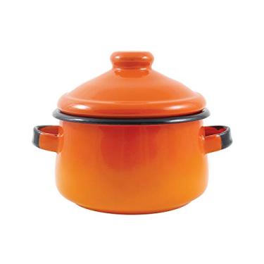 Imagem de Mini Caçarola 10 Esmaltada Laranja degradê - 500 ml - Ewel