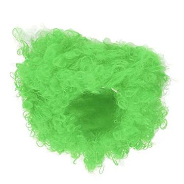 Imagem de Peruca de Festa Fantasia Vestido Enrolado Circo Adulto -íris Arnês Halloween para Redes de Cabelo Interessantes (Verde)