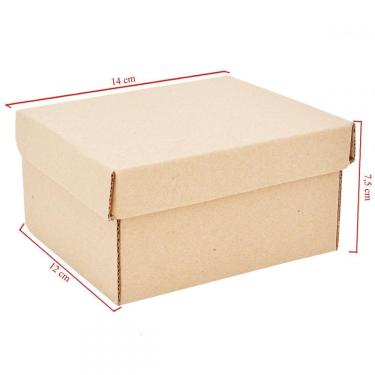 Imagem de Caixa De Papelão Simples Com 10 Unidades Embalagens 14cm x 12cm x 7.5cm