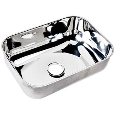 Imagem de Cuba Inox Prime Tecnocuba n°4 funda 17 cm prof (49x34x17) aço inox 430 Acabamento Alto Brilho