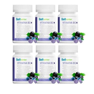 Imagem de 6X Vitamina B12 Mastigável-30 Pastilhas-Açaí Com Blueberry - Belt Nutr