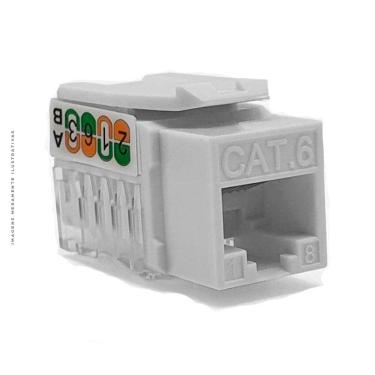 Imagem de Conector Keystone RJ45 CAT6 PlusCable, 180 Graus - LA-K60
