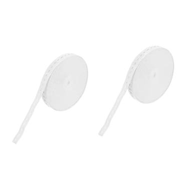 Imagem de Lurrose 2 Rolos elástico de botão faixa de relógio branca calças elásticas elastico para pulseira faixa elastica costurando cinto de malha cinto elástico decote Cintura máscara facial fita