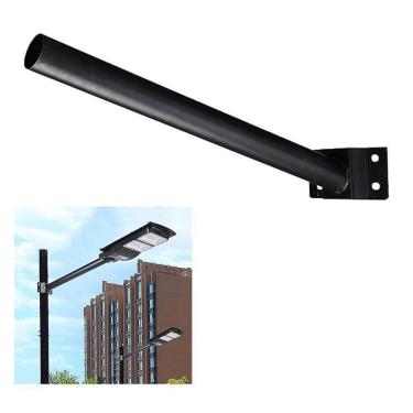 Imagem de Suporte Luminaria Solar Aço Pintura Eletrostatica Poste Barra Iluminaçao Rua Estrada