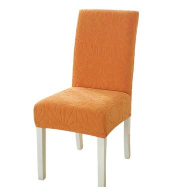 Imagem de Capa de cadeira tamanho universal barato capas de cadeira casa assento sala cadeiras capas para jantar em casa, laranja, 1 peça