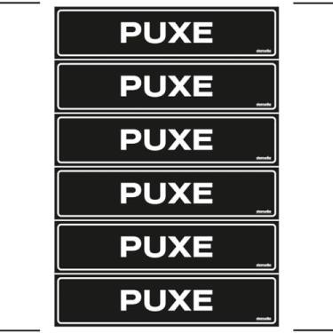 Imagem de Combo 6 Placas De Sinalização Puxe 30x7 Ekomunike - A-421 F9e