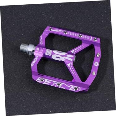 Imagem de Balacoo 1 Par Pedal Crianças Mountain Bike Plataforma Sapatos De Bicicleta Chuteiras Para Bicicleta Mountain Bike Chuteiras Ciclismo Clipes De Corrida Bicicleta De Metal Chuteiras Roxo