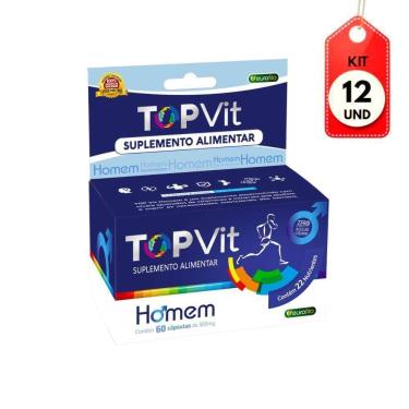 Imagem de Kit C-12 Topvit Homem Eurofito 500mg C-60