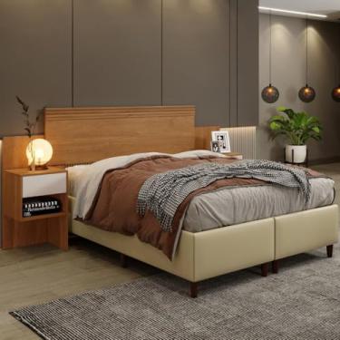 Imagem de Cabeceira Casal Extensível 223 a 243 Cm Master Cinamomo/off-white